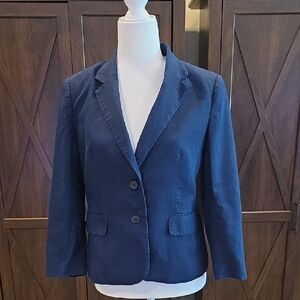 Banana Republic Women's Navy Linen Blazer